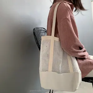 Pulizione Della Mesh Basse Borsa Riutilizzabile Netta Stringa Delle Borse A Rete Per Bagmesh Maglie Sacchetti