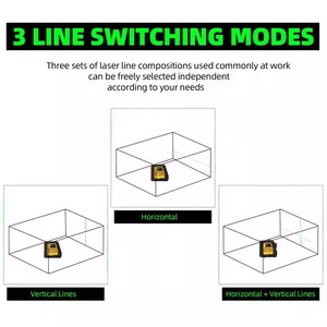 Mini 2 satır lazer seviyesi yeşil ışın kendinden tesviye lazer seviyesi taşıma çantası ile taşıma çantası ile LL-T1 yeşil - Product Image 4