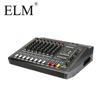 ELM PMX808D Mixeur audio professionnel DJ 8 canaux 350W avec égaliseur et amplificateur de puissance intégré