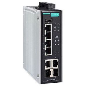 Moxa EDS-P506E-4PoE-2GTXSFP Managed <b>Switch</b> 6-Port <b>PoE</b> 2-Gigabit SFP Industrial DIN Rail Mount for Factory Automation - Product Image 1