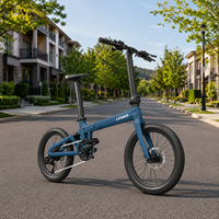 Vélo électrique pliable en fibre de carbone de 20 pouces, 250W, léger, pour les trajets urbains, avec suspension arrière