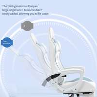 Chaise inclinable ergonomique pivotante à dossier haut de haute qualité chaise de jeu d'ordinateur de bureau à domicile réglable avec repose-pieds