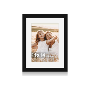 Custom Picture Photo <b>Frame</b> Display Home Decorative 11x14 MDF <b>Black</b> Wood Photo <b>Frame</b> for Wall Mounting or Tabletop - Product Image 1