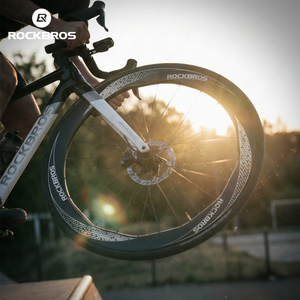 Jeu de roues ROCKBROS en fibre de carbone Wave Rim 700C 51-56mm, frein à <span class=keywords><strong>disque</strong></span>, tubeless, T700, aérodynamique, pour vélo de route - Product Image 2