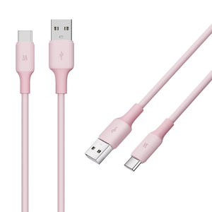 Câble de charge rapide en silicone USB-<span class=keywords><strong>A</strong></span> vers C 3A pour téléphones Macaron OEM EU/US - Product Image 4