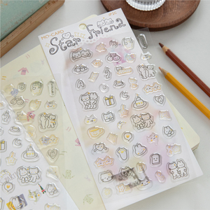 มิสเตอร์เปเปอร์สติ<span class=keywords><strong>ก</strong></span><span class=keywords><strong>เกอร์</strong></span>โดมพีวีซีลายการ์ตูนน่ารัก ลอ<span class=keywords><strong>ก</strong></span>ออ<span class=keywords><strong>ก</strong></span>ได้ <span class=keywords><strong>ก</strong></span>ันน้ำ ตกแต่งแบบด้าน สำหรับ <span class=keywords><strong>DIY</strong></span> เคสโทรศัพท์ แล็ปท็อป สมุดบันทึก - Product Image 2