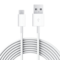 Câble de charge pour téléphone portable Micro USB blanc Design de base Câble de charge pour appareil électronique Cordon de transfert de données Micro USB