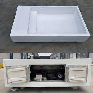 สระว่ายน้ำสำเร็จรูปไฟเบอร์กลาสแบบกำหนดเองสำหรับครอบครัว รีสอร์ทบ้านพักตากอากาศ พร้อมโซฟาเลานจ์สำหรับผู้ใหญ่และเด็ก - Product Image 4