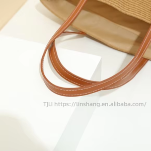 Factory Cheap Price <b>Zip</b> Closure Women's Beach Vacation Fashion Straw Pillow Shape <b>Tote</b> Bag High Quality Waterproof Tanjing - Product Image 5