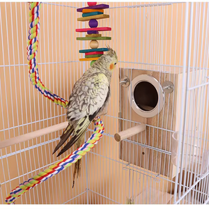 Jaula Grande para Cría de Loros con Múltiples Puertas y Perchas para Aves, Jaula Metálica Resistente con Base Rodante - Product Image 3