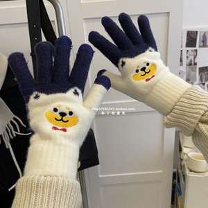 ถุงมือกันหนาวแบบยูนิเซ็กซ์สำหรับฤดูหนาว ลายคริสต์มาส ซานต้า เกล็ดหิมะ ต้นคริสต์มาส กวางเรนเดียร์ ถักลายแจ็คการ์ด แบบเต็มนิ้ว - Product Image 4