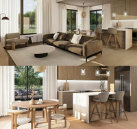 Villa blanche au design moderne, structure en acier mobile, 2 à 3 chambres, maison préfabriquée, projets résidentiels européens, maison modulaire de style scandinave