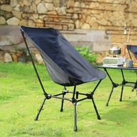 Chaise de camping pliante en aluminium pour l'extérieur, chaise de plage ultra légère et portable, support à quatre côtés, équipement de pêche et de pique-nique