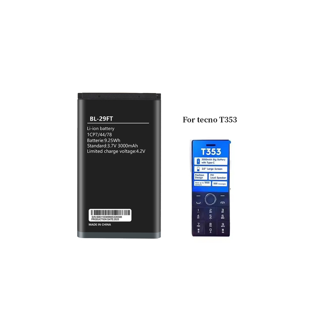 New High Quality Original 3000mah Cell Phone Battery BL-29FT for Tecno T353 POP 10 POP 9 T528 Smart Mobile Phone Battery
