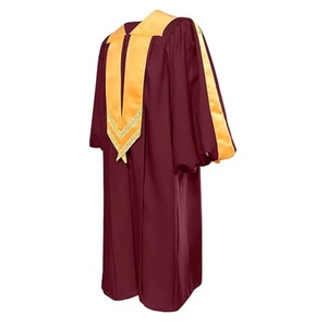 Tunica da Coro Unisex Personalizzata con Sciarpa in Raso Dorato <span class=keywords><strong>e</strong></span> Maniche a Polsino, Ideale per la Chiesa - Product Image 2
