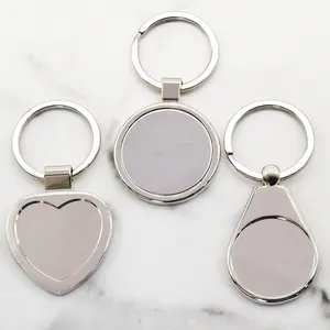 Chaveiro personalizado para presente de família, chaveiro DIY de sublimação personalizado de um lado em branco, chaveiro de metal mais vendido