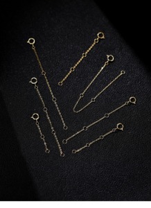 Vente <span class=keywords><strong>en</strong></span> gros AU585 de résultats de bijoux 14K <span class=keywords><strong>or</strong></span> jaune massif Bracelet collier fermoir à ressort rallonge réparation de bijoux - Product Image 4