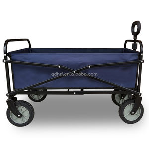 चार पहिया भारी शुल्क भंडारण फोल्डेबल वैगन कार्ट स्टील ऑक्फोर्ड फैब्रिक बड़ी क्षमता शिविर कार्ट - Product Image 4