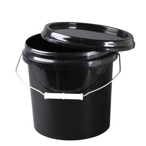 Cubo de plástico de 15L de alta calidad con tapa Impreso personalizado en colores objetivo Material PP directo de fábrica para tambores Cubos y barriles - Product Image 1