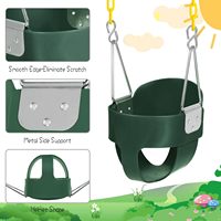 Siège de balançoire robuste pour tout-petits en alliage, avec dossier haut, sangles d'arbre et crochets, accessoires pour balançoire de jardin extérieure