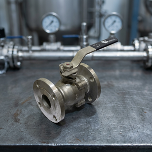Vanne à boisseau sphérique industrielle à deux pièces à bride, à passage plein, à commande manuelle par levier pour le contrôle du débit dans les systèmes de fluides - Product Image 2