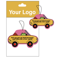 Nouveau Désodorisant de Voiture Personnalisé en Papier Imprimé, Parfum Longue Durée Toutes Senteurs, Design de Marque, Idéal pour Cadeau