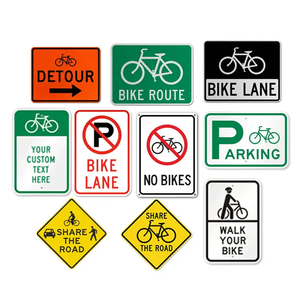 علامات دراجة عاكسة عالية الجودة م علامات السلامة المرورية على الطريق لوحات تحذير علامات في الهواء الطلق لا توجد مداخل دراجة وقوف السيارات - Product Image 1