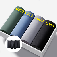 Sous-vêtements pour hommes personnalisés avec logo d'usine, logo personnalisé, respirants, confortables, entrejambe tricoté, 100% coton, boxers et shorts