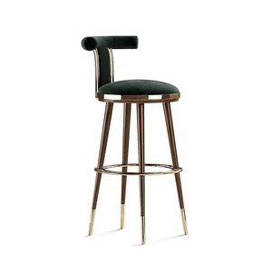 Sedie da Bar nere e dorate di lusso leggere di design più popolari sedia da Bar in legno verde - Product Image 1