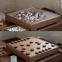 Solid Wooden 2-in-1 Desktop Chess Go Board Montessori Educational Games for 2 to 4 and 5 to 7 Years Kids Unisex