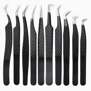 Wholesale Anti-slip Eyelash Extension Tweezers Stainless Steel Fiber Tip <b>Lashes</b> Precision for Makeup Tools - Product Image 4