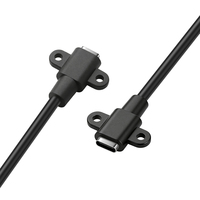 Kabel Pengisian Daya Tipe-C Female 2-Pin dengan Lubang Sekrup Tetap Kabel Data Tipe-C Male 4-Pin