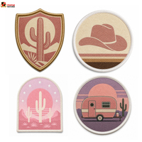 Écussons tissés de haute qualité, badges personnalisés en tissu brodé, écussons thermocollants pour vêtements et casquettes de camionneur
