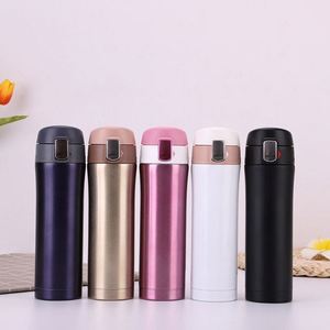 Nouvelle conception Bouteille isotherme portable 350 ml en acier inoxydable à double paroi, Gourde d'extérieur, Tasse Stitch - Product Image 5