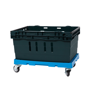 उच्च गुणवत्ता वाले पीपी इंजेक्शन मोल्डिंग चार पहिया मजबूत लोडिंग क्षमता औद्योगिक उपयोग प्लास्टिक उपकरण मंच ट्रॉली कटिंग - Product Image 2