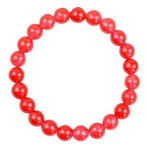 <b>Red</b> Quartzite Jade <b>Bracelet</b> 8mm Round Beads Everyday Wear Chinese Style Jewelry - Product Image 5