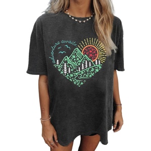 T-shirt graphique oversize sportif d'été pour femme, col rond, manches courtes, coupe ample, motif 3D, séchage rapide, anti-plis, anti-boulochage - Product Image 4
