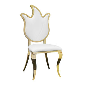 Kursi Tahta Pernikahan Mewah Modern Raja & Ratu Sandaran Tinggi dengan Baja Anti Karat untuk Hotel Acara Pernikahan Pesta Perjamuan - Product Image 2