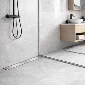 Modern 20inch 304 Brushed Stainless Steel Hotel Bathroom Strainer Accessory Set Hair Catcher Side Linear Shower <strong>Drain</strong> - Product Image 4