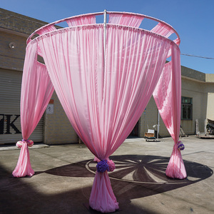 Soporte de aluminio para telón de fondo, kit de tubos y cortinas ajustables y duraderos para eventos - Product Image 1