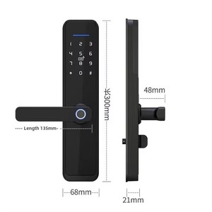 Serratura Intelligente Wi-Fi Tuya con Cloud, Impronta Digitale 3D a Semiconduttore, Biometrica in Lega di Zinco per Porte in Legno, Sicurezza per Casa, Appartamento, Hotel <span class=keywords><strong>X3</strong></span> - Product Image 6