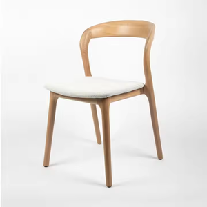 JP Orangefurn Silla de madera <span class=keywords><strong>popular</strong></span> hecha en China Tela de silla de comedor moderna blanca de lino gris barata - Product Image 5