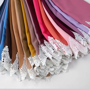 Sciarpa Lunga da Donna in Chiffon Ultra Sottile Traspirante Morbido Personalizzabile con Logo 2026, Design alla Moda con Pizzo e Perle per il Reparto Musulmano - Product Image 5