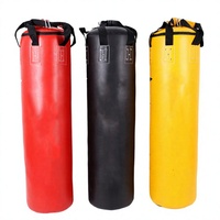 Sac de frappe lourd en cuir personnalisé à faible MOQ, absorbant les chocs, pour le kickboxing et l'entraînement physique