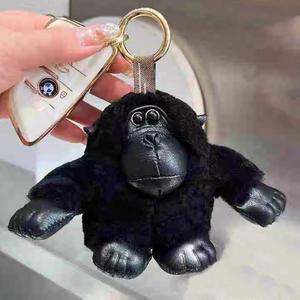 Mignon <span class=keywords><strong>Laine</strong></span> Grand Chimpanzé Voiture Porte-clés En Peluche Poupée Petit Singe Sac À Dos Ornement Suspendu Fourrure Pendentif - Product Image 2