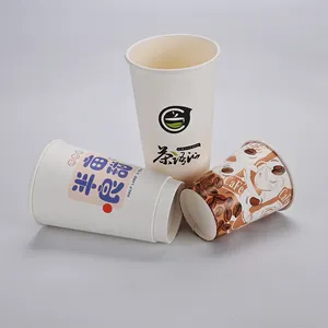 Одноразовый однонастенный бумажный стаканчик по заводской цене, бумажный стаканчик с индивидуальным принтом, Экологически чистая чашка для горячего кофе