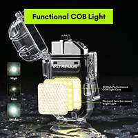 Mini lampe torche briquet Camping Extérieur Lampes LED rechargeables Porte-clés Lampe torche avec briquet à arc
