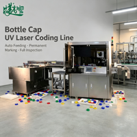 Inkless Non-damage UV Laser Cap Marking Equipment Link Single Cap to Stacked Packages Anti Counterfeit Traceability Control