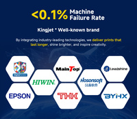 Impresora DTF KINGJET, Impresión en Plástico, Máquina Epson para Pequeñas Empresas en Casa, Plotter de Corte, Tinta de Sublimación, Películas, Folletos