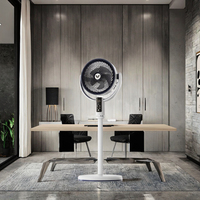 Ventilateur de table électrique USB silencieux à turbine, contrôle numérique, télécommande, oscillation, classe d'efficacité énergétique, pour camping-car, extérieur, hôtel, en plastique
